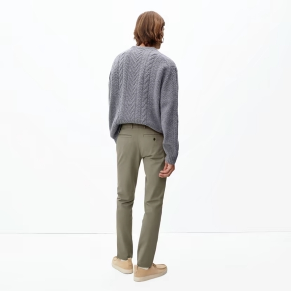 Everlane Chino Pants Mens 38 x 32 Covert Green Uniform Performance Slim Fit NEW - Picture 2 of 15